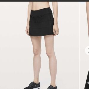 Lululemon Pace Rival Skirt (Tall) 4 Way Stretch 15" In Black Size 2T